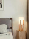 Floor Lamp Japanese Style Minimalist Living Room Sofa Side Table Lamp Solid Wood Lamp Body Retro Design Bedroom Atmosphere Lamp