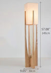 Floor Lamp Japanese Style Minimalist Living Room Sofa Side Table Lamp Solid Wood Lamp Body Retro Design Bedroom Atmosphere Lamp