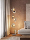 Floor Lamps Living Room 3 or 6 heads flower shaped Sofa Floor Lamp Metal Base Villa Vertical Glass Decorative Lamp Floor Lamp