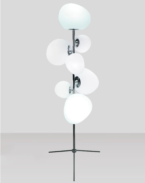 Metal Ball Shaped Floor Light White Standing Lamps for Living Room Metal Base LED Bedroom Stand Light Art Deco Floor  Lamp