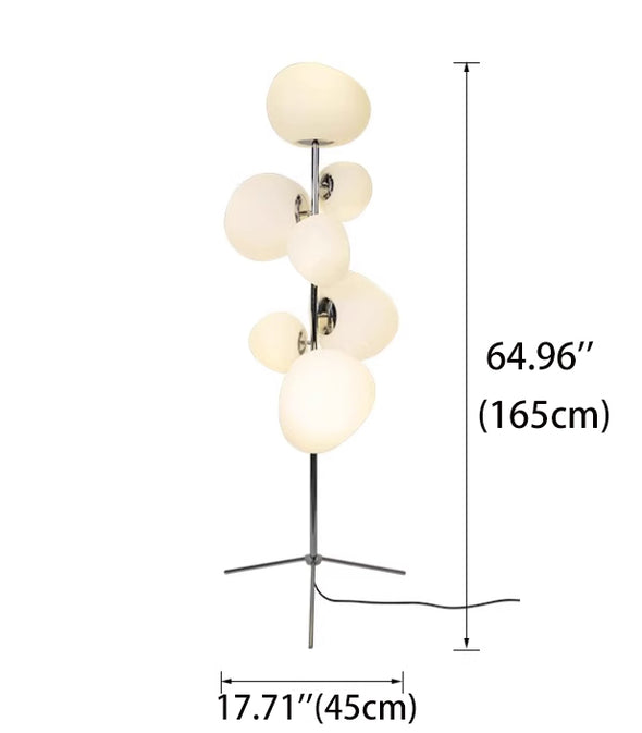 Metal Ball Shaped Floor Light White Standing Lamps for Living Room Metal Base LED Bedroom Stand Light Art Deco Floor  Lamp