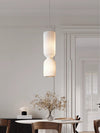 Modern White Pendant Light  Home Decor Vertical Floor Lamp Fabric Lampshade Reading Room Bedroom