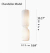 Modern White Pendant Light  Home Decor Vertical Floor Lamp Fabric Lampshade Reading Room Bedroom