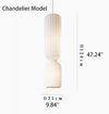 Modern White Pendant Light  Home Decor Vertical Floor Lamp Fabric Lampshade Reading Room Bedroom