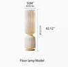 Modern White Pendant Light  Home Decor Vertical Floor Lamp Fabric Lampshade Reading Room Bedroom