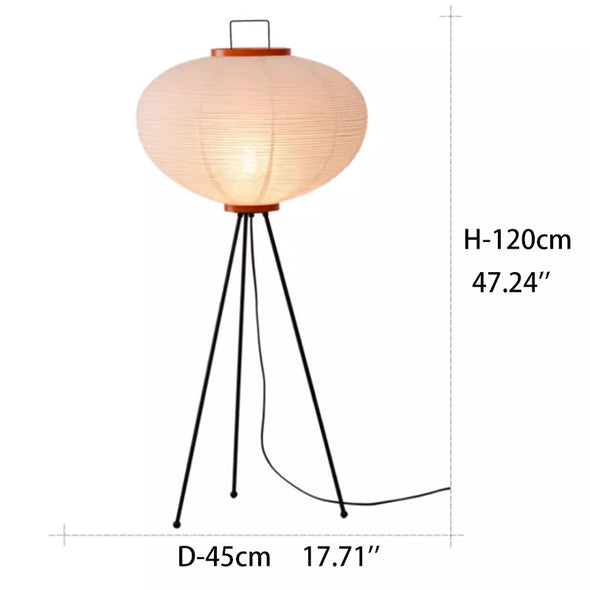 Paper Floor Lamps, Rice Paper High Lamp, Classic Floor Lamp For Living Room and Bedroom, Art Decor Standing lamp Simple Warm and Natural Atmosphere