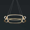 LED Modern Ceiling Chandelier with Circular Rings in Single or Double Layers