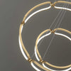 LED Modern Ceiling Chandelier with Circular Rings in Single or Double Layers