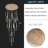 Luxury Hanging Chandelier Long Ceiling Loft Pendant Light For Spiral Staircase