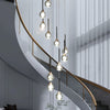 Modern Crystal Moon Pendant Light Stainless Steel Chandelier with 3D Lunar Globe