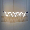Modern Wave LED Chandelier Iron Acrylic Linear Pendant with Adjustable Length