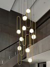 Modern Multi-Ball Chandelier High Ceiling Luxury Irregular LED Pendant Light