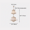 American Crystal Long Chandeliers Loft  Villa Hotel Luxury High-grade French Gold Pendant Lights Fixture