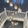 Modern Crystal Moon Pendant Light Stainless Steel Chandelier with 3D Lunar Globe