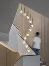 Modern Crystal Moon Pendant Light Stainless Steel Chandelier with 3D Lunar Globe