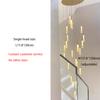 Modern Water Drop Chandeliers Gilding Glass Luxury Staircase Pendant Lights Villa Bedroom Bedsid Bar Decorative Light