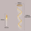 Crystal Column Chandelier Modern Simple Luxurious Stairway Restaurant  Department  Duplex Living Room LOFT Hollow High Long Lamp