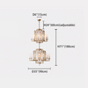 American Crystal Long Chandeliers Loft  Villa Hotel Luxury High-grade French Gold Pendant Lights Fixture