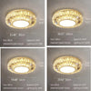 Two tiers of Crystal Ceiling-Light Flush Mount  Modern Round Ring Luxury Crystal Chandeliers for Bedroom Hallway Dining Room and Living Rooms