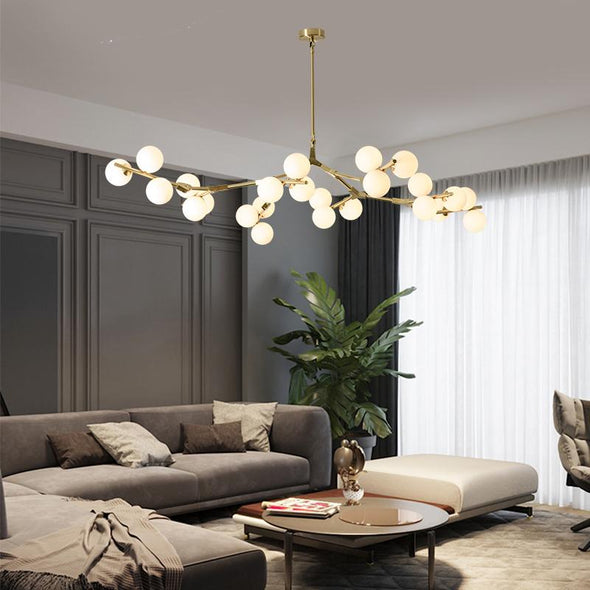 Modern Minimalist Chandelier Magic Bean Glass Ceiling Pendant Light