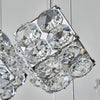 Modern Crystal Cube Chandelier, Multi Light Pendant with Titanium Black