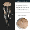 Luxury Hanging Chandelier Long Ceiling Loft Pendant Light For Spiral Staircase