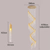 Crystal Column Chandelier Modern Simple Luxurious Stairway Restaurant  Department  Duplex Living Room LOFT Hollow High Long Lamp