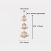 American Crystal Long Chandeliers Loft  Villa Hotel Luxury High-grade French Gold Pendant Lights Fixture