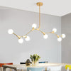 Modern Minimalist Chandelier Magic Bean Glass Ceiling Pendant Light