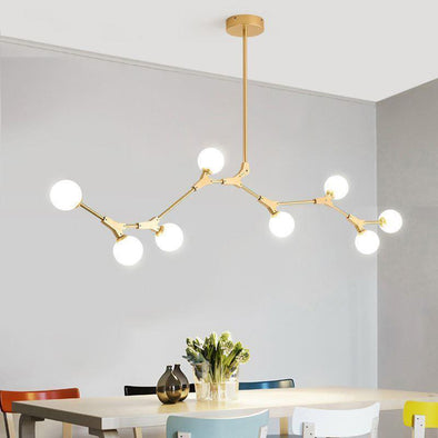 Modern Minimalist Chandelier Magic Bean Glass Ceiling Pendant Light