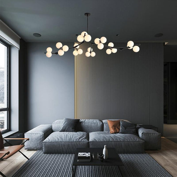 Modern Minimalist Chandelier Magic Bean Glass Ceiling Pendant Light