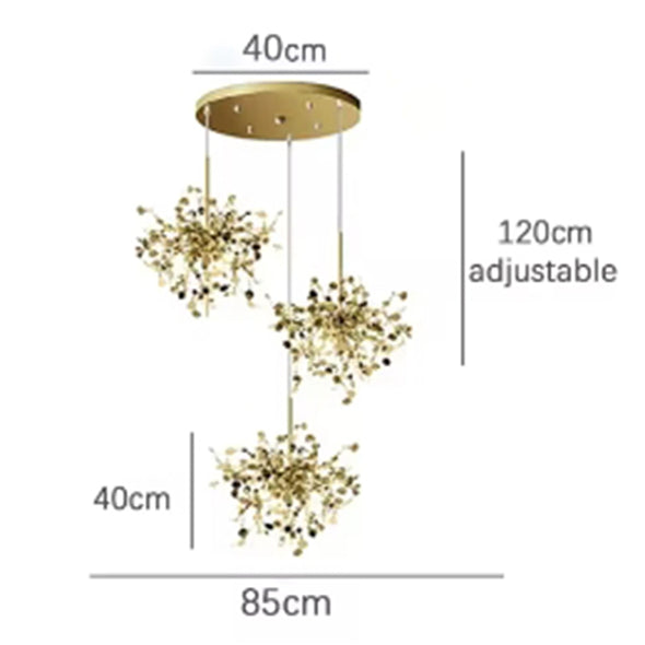 Contemporary Mutil Petal Pendant light Luxury Chandelier Decoration for Kitchen Island Dining Room Ceiling Light