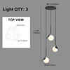 Post Modern Chandelier Glass Ball Hanging Pendant Light Fixture Long Ceiling Lamp For Staircase Dining Table