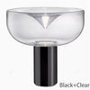 Table Lamp Minimalist Design Clear Glass Lampshade Marble Iron Base for Bedroom Living Room Office Desk Lamp Hall Study Room