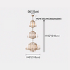 American Crystal Long Chandeliers Loft  Villa Hotel Luxury High-grade French Gold Pendant Lights Fixture