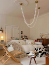 Post Modern Bubble Necklace Chandeliers Glass Ball Luxury Pearl Pendant Lights For Staircase Foyer Living Room