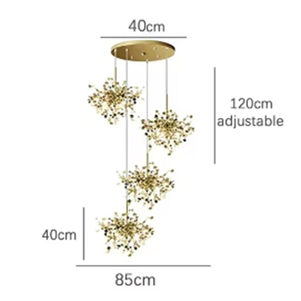 Contemporary Mutil Petal Pendant light Luxury Chandelier Decoration for Kitchen Island Dining Room Ceiling Light