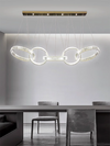 Modern Rings Pendant Lights Crystal Chandeliers Atmospheric High-end Villa Personality Creative Living Room Lamps