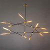 Retro Glass Tube LED Chandeliers For Kitchen Bar Bedroom Pendant Lights Home Decoration Hanging Light Fixture