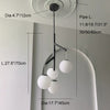 Retro Luxury Ball Chandelier Frosted Glass Pendant Light Loft Hanging Lamp For Staircase Foyer