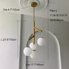 Retro Luxury Ball Chandelier Frosted Glass Pendant Light Loft Hanging Lamp For Staircase Foyer