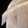 Postmodern Fringe Chandeliers Living Room Villa Hotel Gold/Silver Tassel Spiral Stairway Interior Decoration Lighting