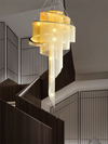 Postmodern Fringe Chandeliers Living Room Villa Hotel Gold/Silver Tassel Spiral Stairway Interior Decoration Lighting