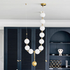 Elegant Bubble Necklace Pendant Lights Luxury Pearl Chandeliers For Staircase Hotel Foyer Kitchen Living Room