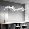 Art Minimalist Ribbon Chandeliers Home Decor Designer Simple Restaurant Tea Room Long LED Wave Shape Front Desk Pendant Lights