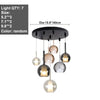 Creative Glass Pendant Lamp LED Orb Ceiling Chandelier For Loft Villa Staircase Hanging Lights