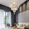 Modern Tassels Ceiling Lights Silver Fringe Decorative Ceiling Lamps Aluminum LED Home Decor Lights For Living Room For Bedroom