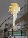 Postmodern Fringe Chandeliers Living Room Villa Hotel Gold/Silver Tassel Spiral Stairway Interior Decoration Lighting