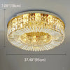 Crystal Ceiling Lights Modern Golden Living Room Decoration Round Ceiling Chandelier Lamp Indoor Decor Hanging Lamps for Bedrooms Living Room Hallway