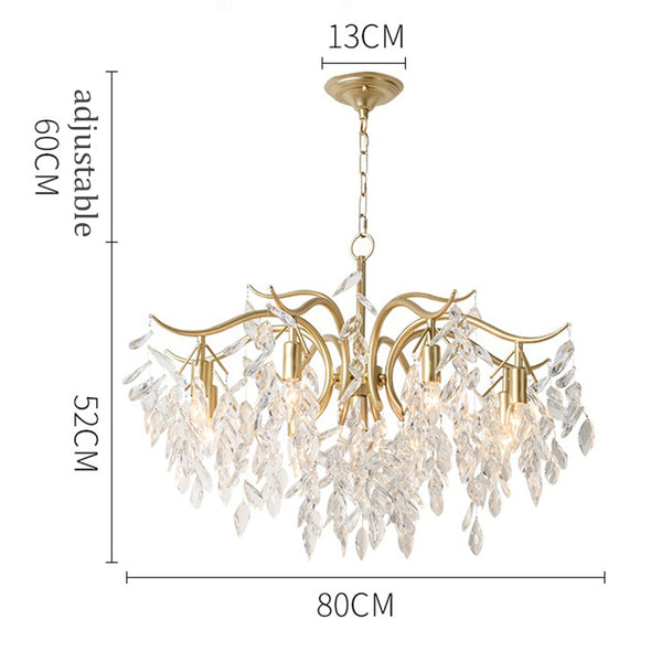 Post Modern Crystal High Ceiling Chandelier For Bedroom Flower Pendant Light Home Decor